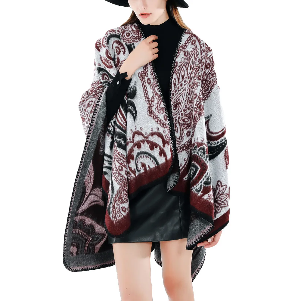 Womail женский шарф осень зима для леди модное Узорчатое одеяло в полоску пальто обертывание уютный платок пальто 19Sep07 P30