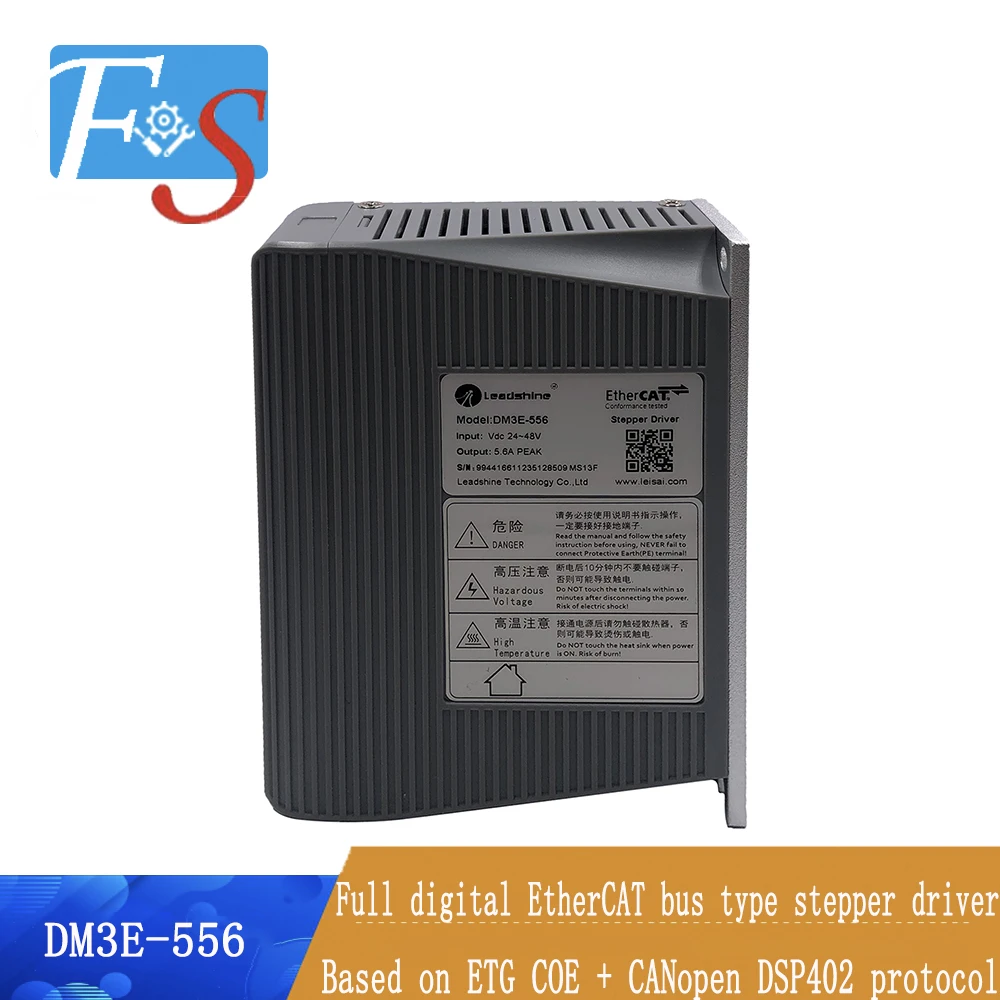 

Leadshine Network Drives DM3E-556/870 EtherCAT Stepper Drives with CoE and CiA 402 protocols control Stepper Motor NEMA23/24/34
