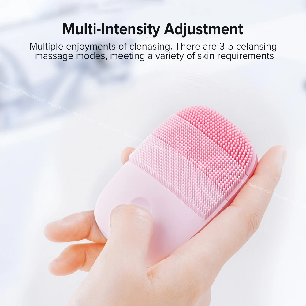 InFace Xiaomi Smart Sonic электрическая щетка для чистки лица Mijia IPX7 Водонепроницаемая силиконовая мини-щетка для чистки лица перезаряжаемая