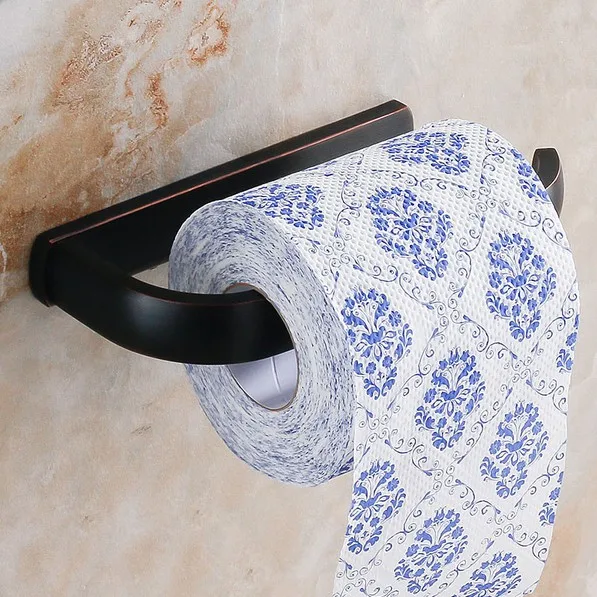 

Black oil Antique Brass Wall Mounted Bathroom Hardware Accessories Toilet Paper Roll Holder Dba193