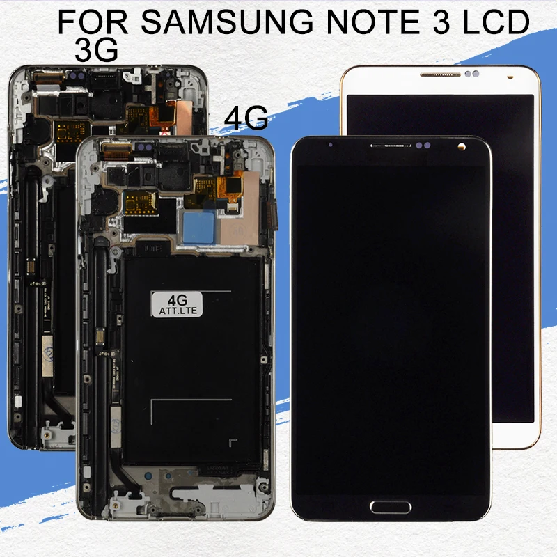 Dinamico 3G/4G LTE N9000 дисплей для Samsung Galaxy Note 3 Lcd с сенсорным экраном дигитайзер сборка N9005
