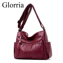 Glorria, роскошные сумки через плечо для женщин,, Высококачественная кожаная сумка на плечо, дамская сумочка, Bolso Feminina Hobos Sac A основной