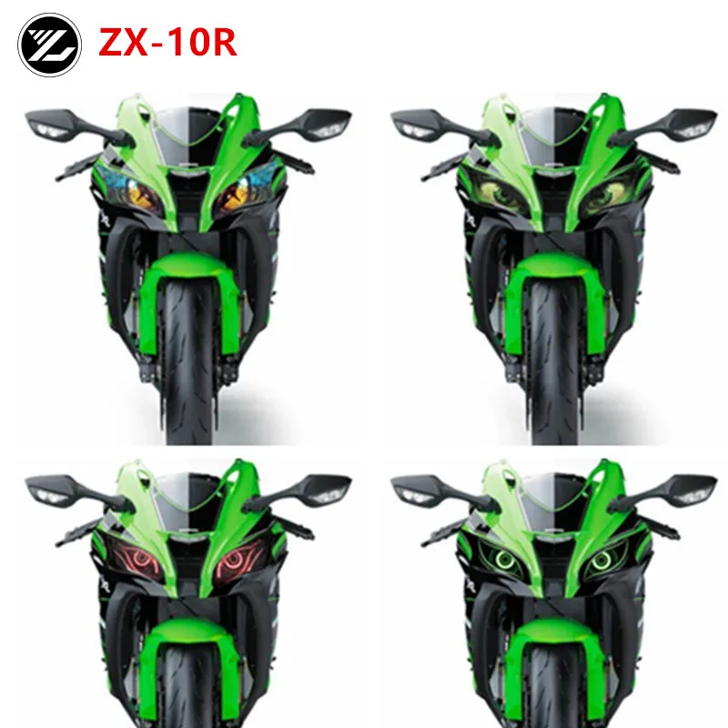 Motorcycle accessories Front Fairing Headlight Guard Sticker Head light protection Sticker for KAWASAKI ZX-10R 2016 2017 zx-10r