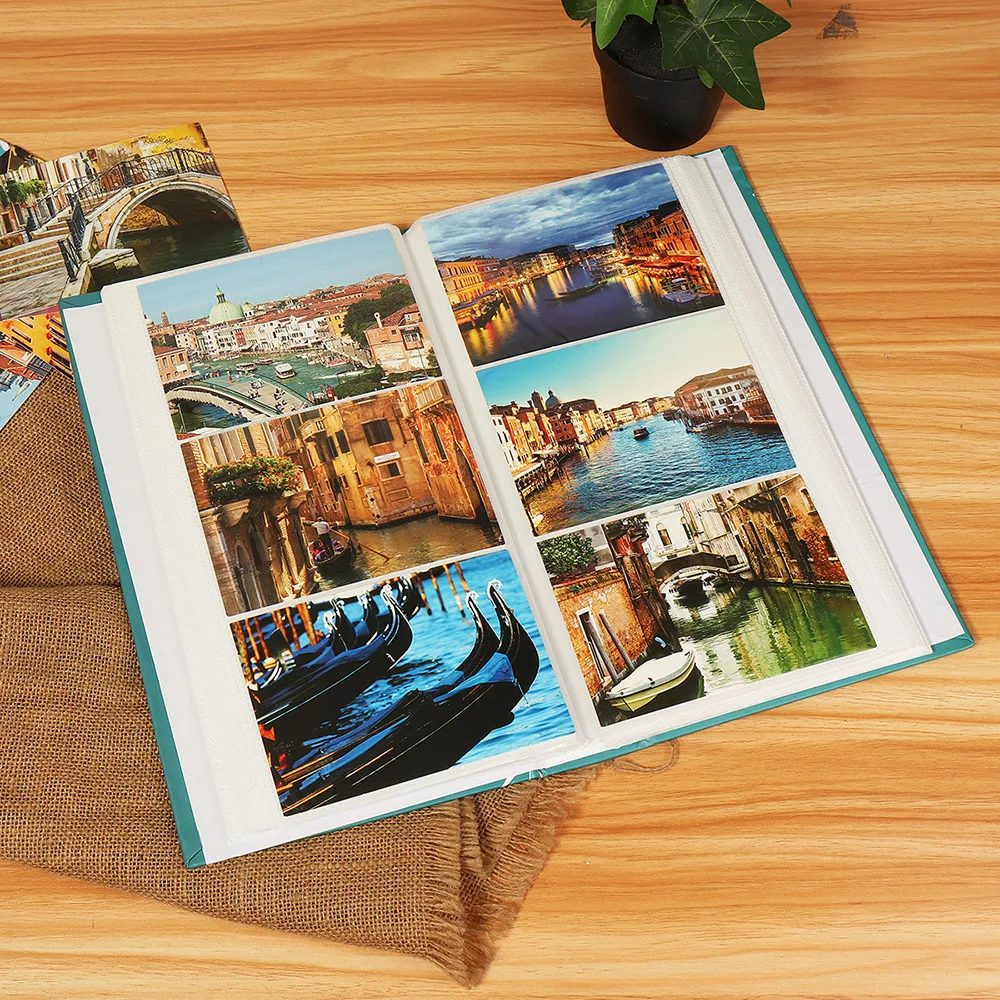 

Photo Album Wedding Picture Storage Book 1Pc 6" x 4" Holds 300 Photos Home Picture Album Photo Storage Random Style