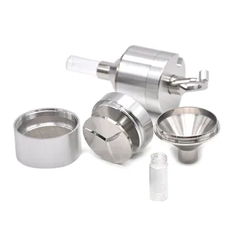 

Funnel Mill Grinder Metal Aluminium Hand Pollinator Snuff Titanium Press Crusher Cigarette Box Weed Accessories