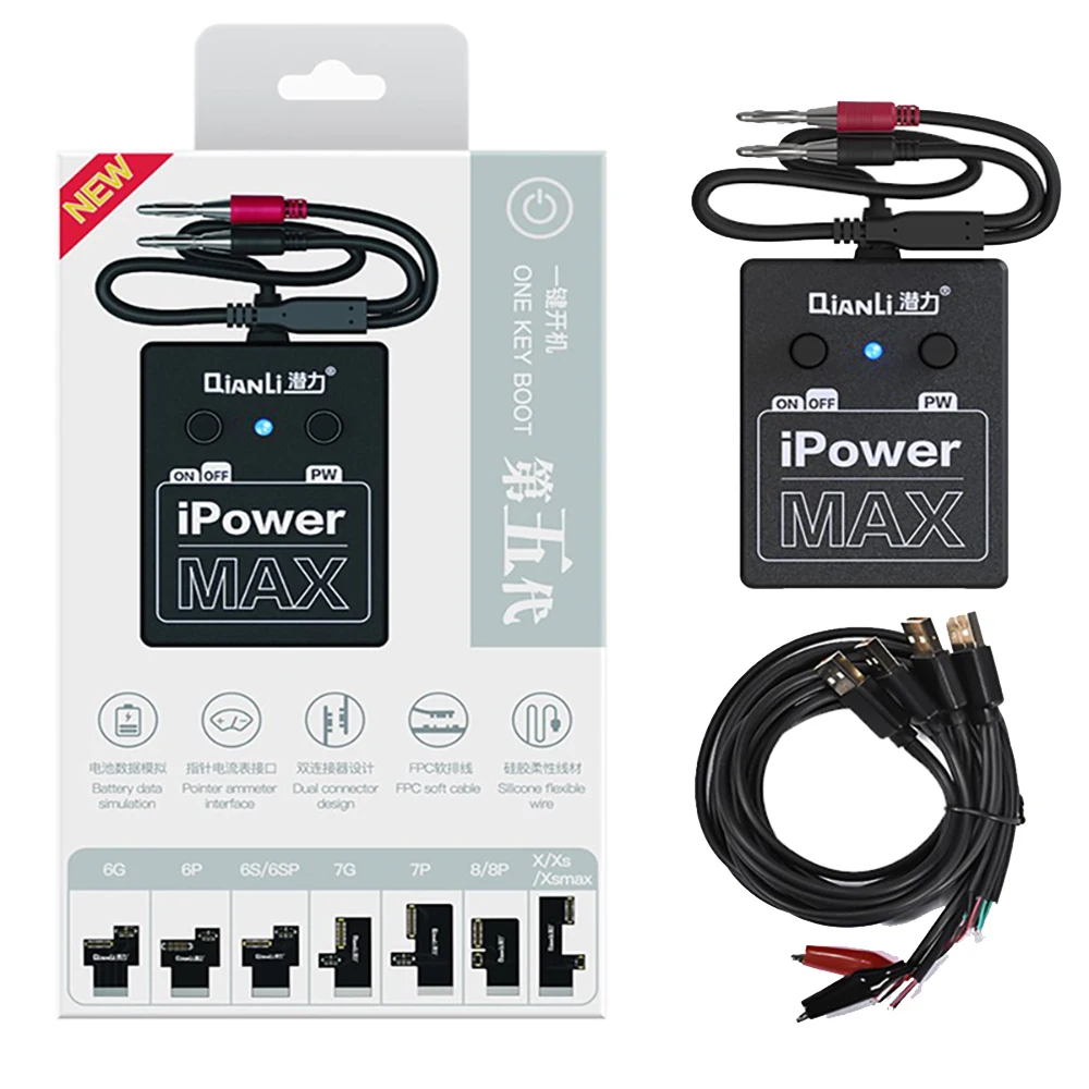 QIANLI IPower Тестер питания кабель для Iphone 6 6P 6S 6SP 7G 7P 8G 8P X XS XSMAX батарея