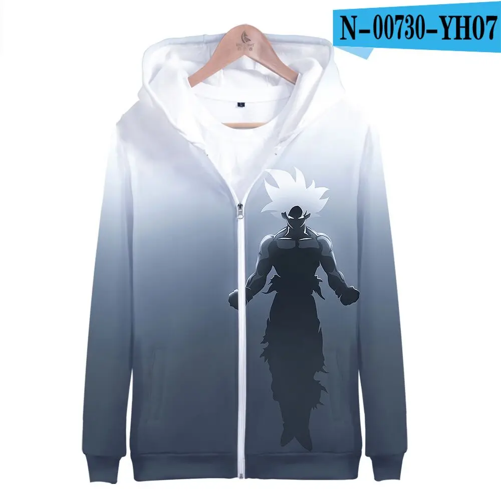 boys Dragon Ball Zipper jacket For Men Hot Sale Thick Hoodie Print Dragon Ball Fashion Streetwear Fitness kid's Sportswear Hoody - Цвет: color at picture