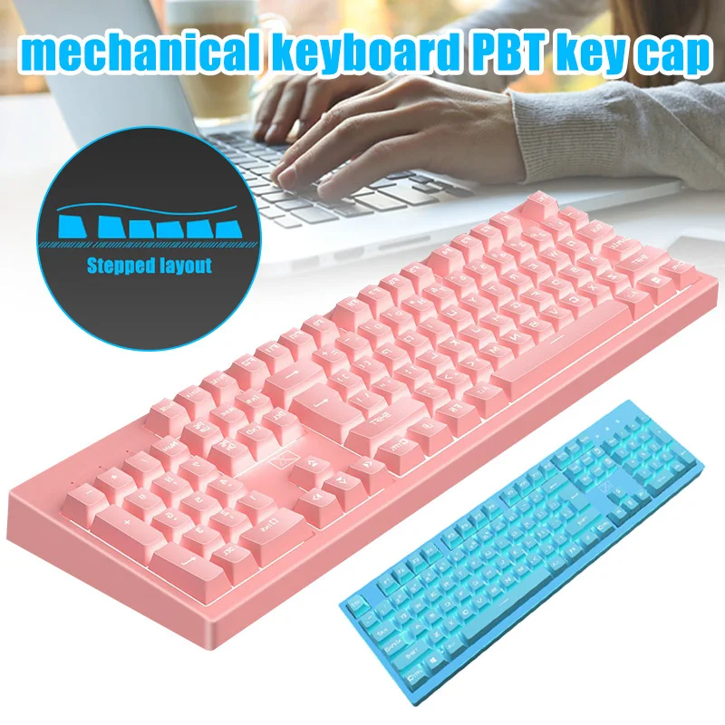 Wired Keyboard Cool Fashion With LED Lights USB 104 Button Game PC Computer Accessories