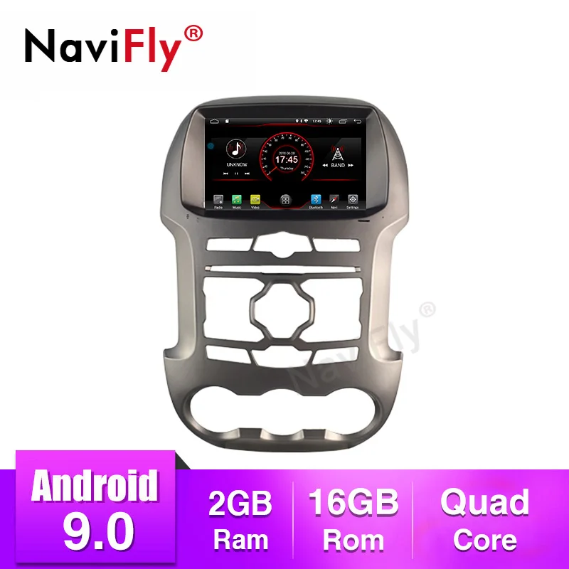 NaviFly 8 дюймов Android 9,0 автомобильный dvd-плеер радио для Ford RANGER 2011- Bluetooth gps Мультимедиа автомобильный навигатор 2G+ 16G