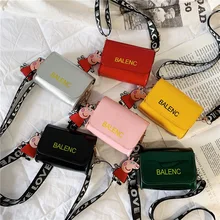 Кошелек с овечкой для маленьких девочек, Детский кошелек, маленькая квадратная сумка для детей с мультяшными буквами, милые аксессуары для принцесс, сумки