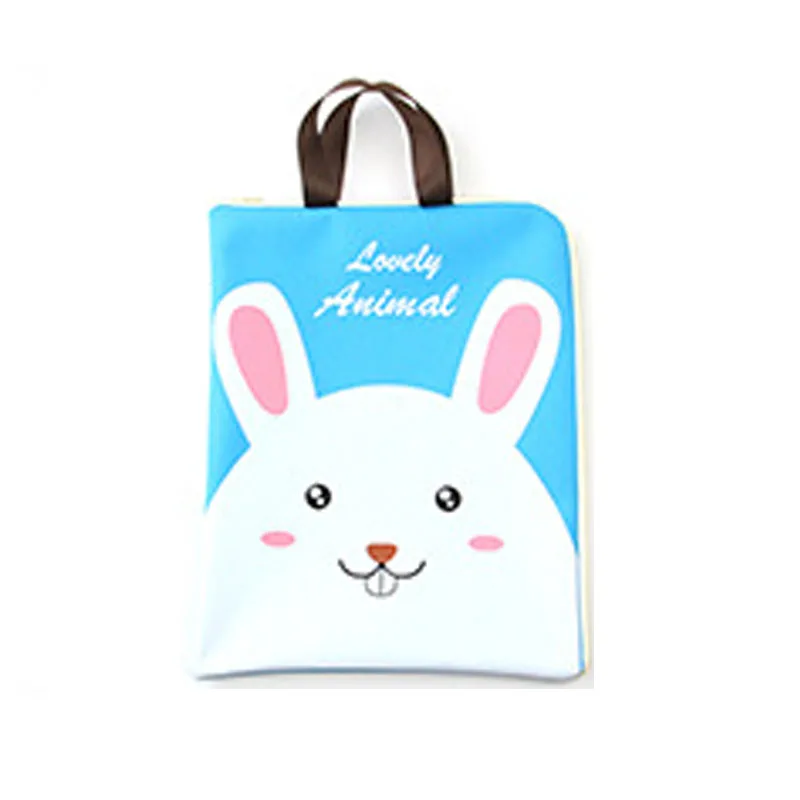 white rabbit A4 молния файл сумка многофункциональная сумка IPad мобильный телефон Оксфорд холст портфель пенал для канцелярских принадлежностей офисные и школьные принадлежности - Цвет: white rabbit