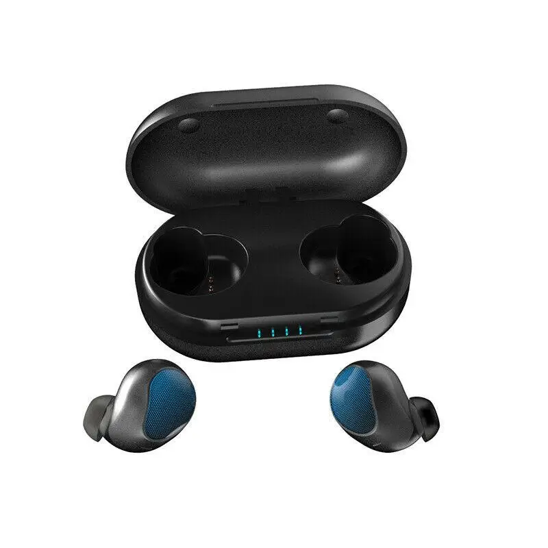 Bluetooth 5,0 наушники-вкладыши, мини беспроводные наушники, стерео Bluetooth наушники, умное Голосовое управление для телефона, музыкальная гарнитура - Цвет: Синий