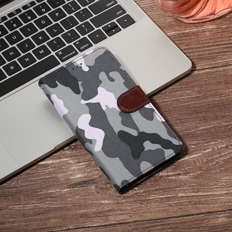Армия камуфляж Чехол для Xiomi Coque Xiaomi Redmi K20 Note 7 фотоаппаратов моментальной печати 7S 7A на возраст 2, 3, 4, 4A 4X5 5A 6 6A S2 Pro Prime Plus кожаный чехол-портмоне с откидной крышкой - Цвет: L02