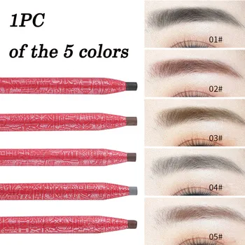

5 Colors 1/5 Pcs Golden Rose Drawing Eyebrow Pen Embroidering Pen Makeup Tools Waterproof Makeup Eyebrow Pen