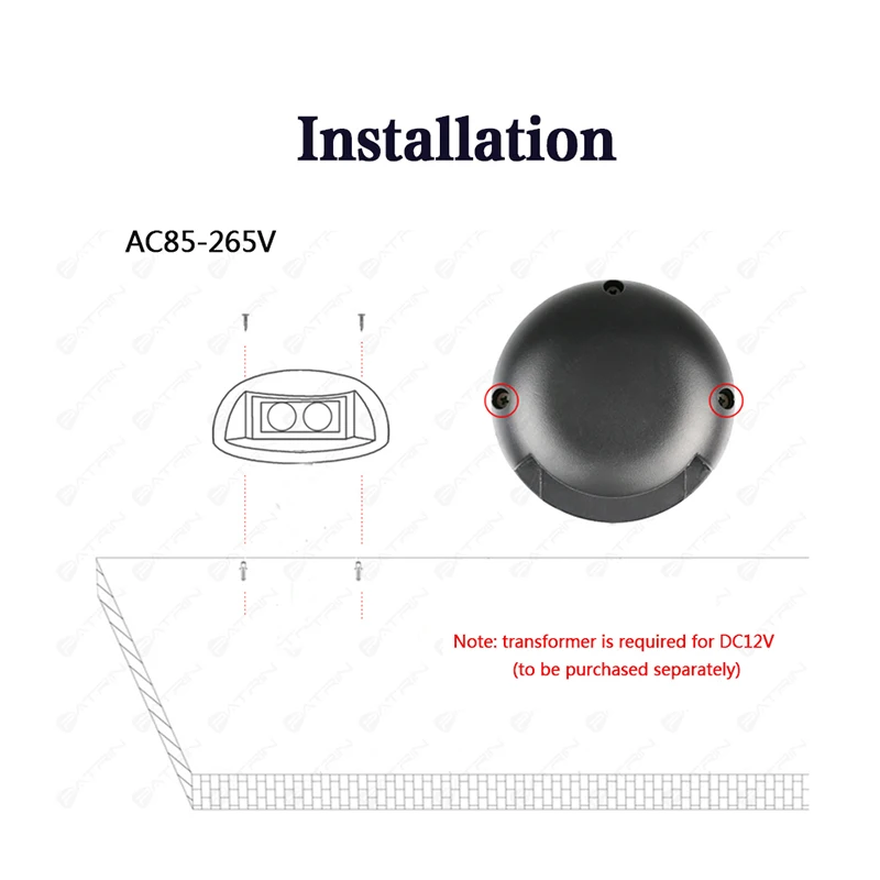 IP68 Waterproof 2W 3W 6W 9W LED Underground Light Outdoor Ground Garden Path Floor Buried Yard Spot Landscape DC12V AC85V-265V led underground light