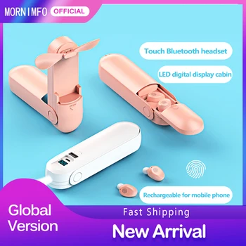 

Wireless Headphone Tws Bluetooth V5.0 Earphones Waterproof Fingerprint Touch Led Display Hifi Sound Nosie Reduction Earbuds