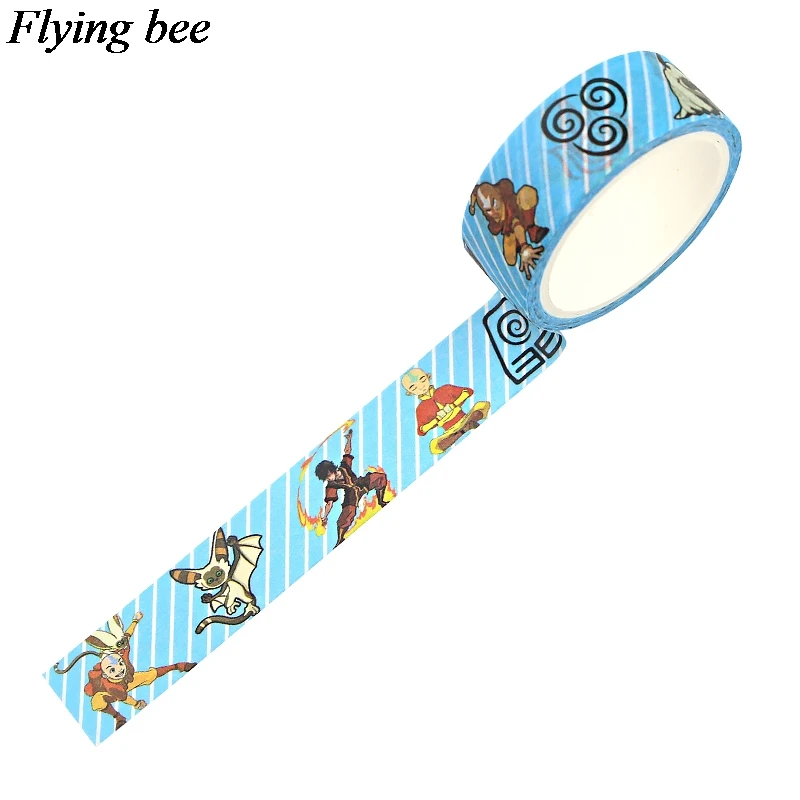Flyingbee 4 шт./компл. с рисованным аниме, Забавный клейкая лента Кики Услуги Бумага лента Washi Симпатичные ленты набор подарки X0753