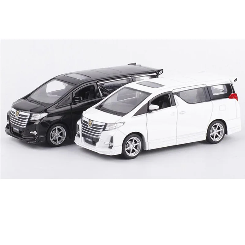 

1/32 Jackiekim For Toyota ALPHARD ROWEN Japan PREMIUM Diecast Model CAR kids Toys gilfs pull back sound light Black/White/Blue