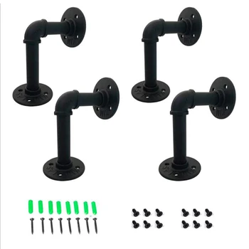 

Partition Iron Pipe Support Bracket Flange Sheet Wall mounted Hanger Vintage