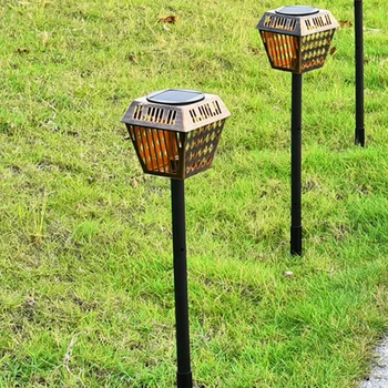 

LED Solar Ground Lawn Light Automatically Recharging Fence Anti-rust Long Life Lamp Landscape for Walkway Yard Park