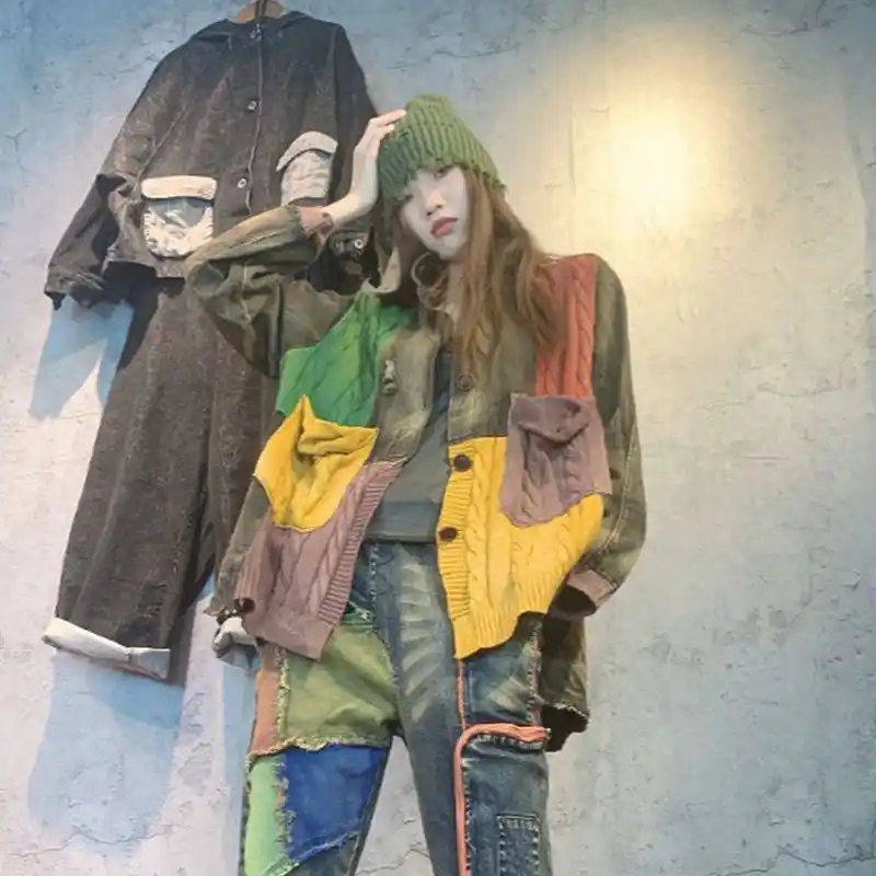 veste patchwork femme