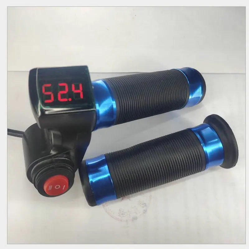 blue 2 Твист дроссельной заслонки с цифровым дисплеем 12-100 в+ 3 переключатель передач газовая ручка ускоритель для электрический велосипед MTB Аксессуар скутер запчасти - Цвет: blue 2