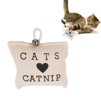 

Kawaii Letter Print Cloth Wear Resistant Chew Toys with Bell Ring for Cat Kitten Amusement Playing Scratch Pet Toys Pet Supplies