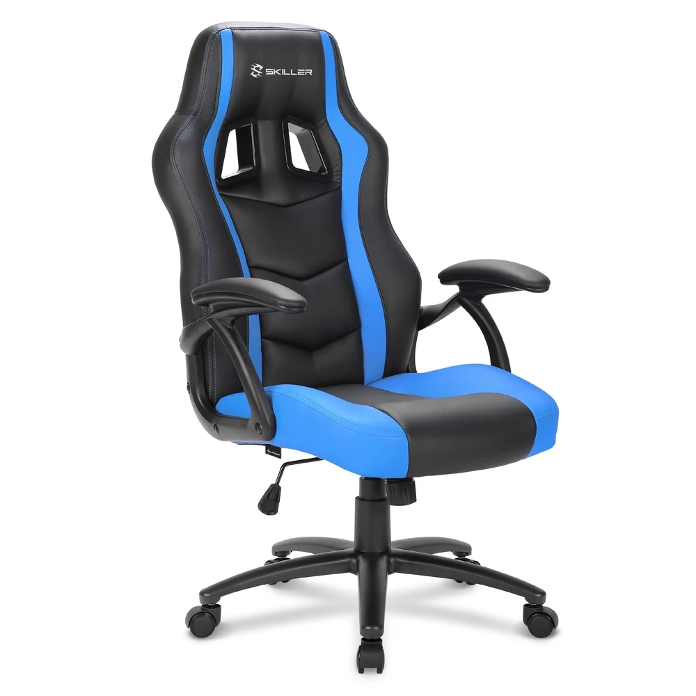 Игровое кресло Sharkoon Skiller SGS1 компьютерное, до 100 кг, кожа PU/PVC, дерево