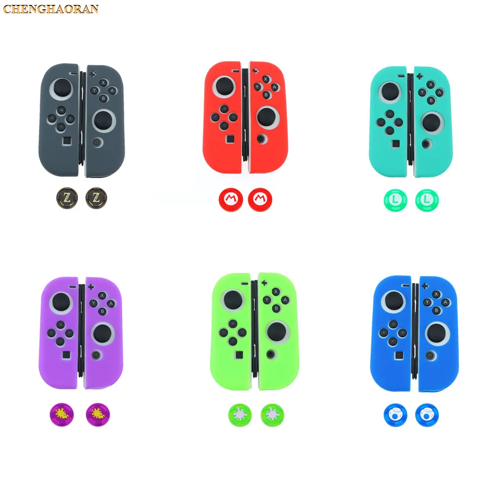 Мягкий Silione корпус защитный чехол для shand переключатель Joy Con зеленый желтый розовый левый/правый Joycon