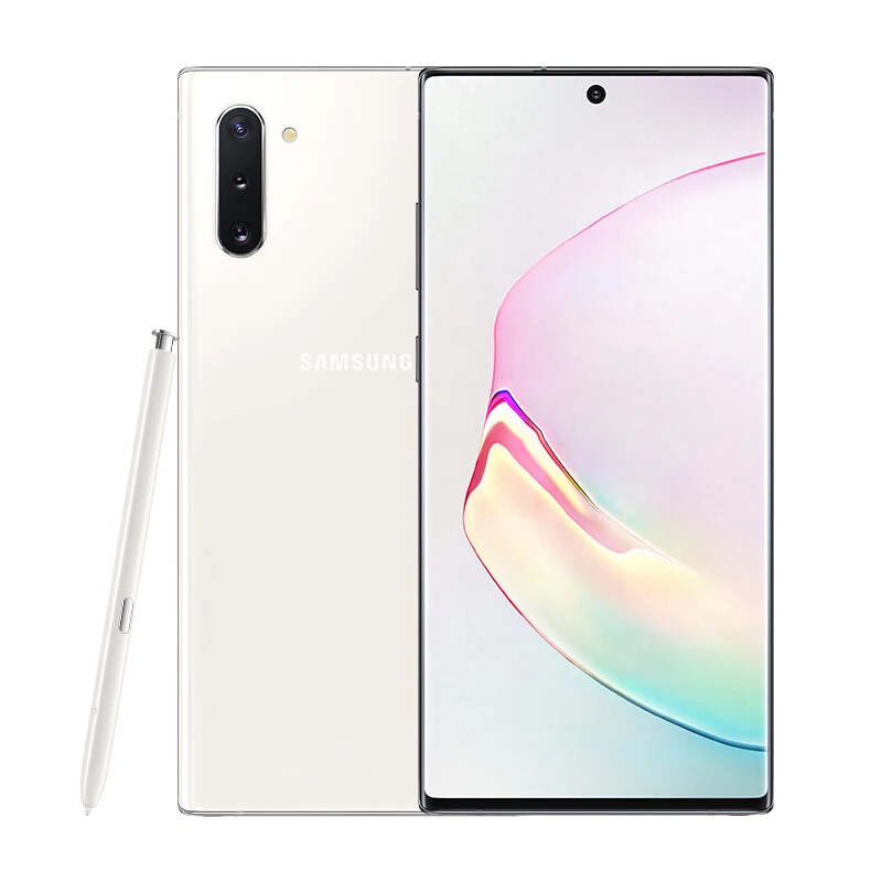Samsung Galaxy Note 10 Android9.0 6," AMOLED Полный экран 2280*1080 8G 256G отпечаток пальца+ лицо ID 3500 мАч Восьмиядерный 4 камеры S ручка