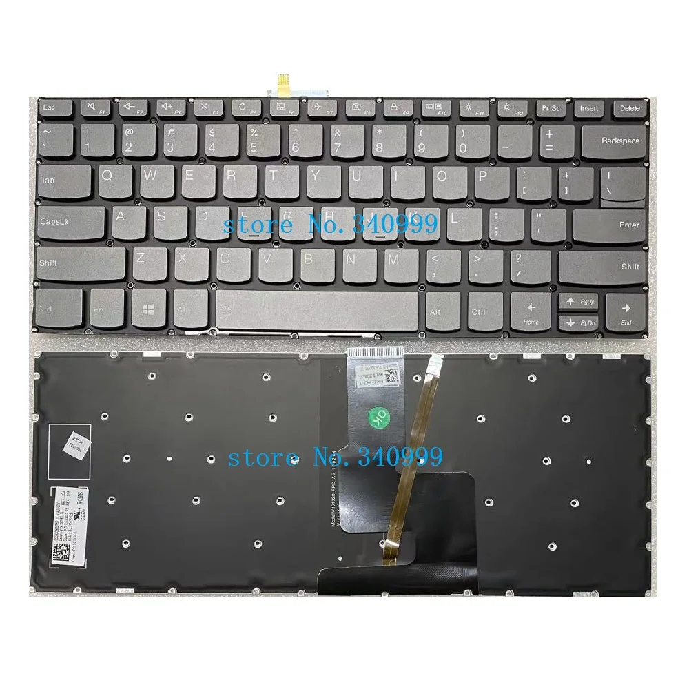 para Lenovo S34014 S340-14api S340-14iil S340-14iml S340-14iwl Retroiluminado Teclado dos Eua Novo