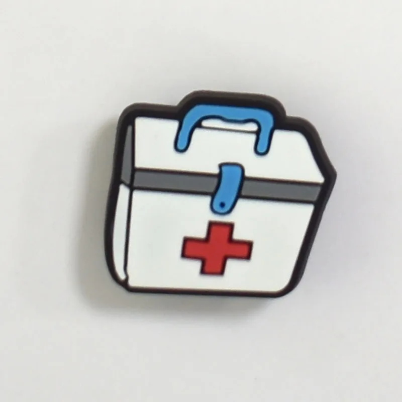 CSBL Cartoon Medical Shoe Ornament VC Flexible Glue Buckle Eva Sandals Shoe Top Ornaments Accessories Croc Kids Charm CSBL Cartoon Medical Shoe Ornament VC Flexible Glue Buckle Eva Sandals Shoe Top Ornaments Accessories Croc Kids Charm