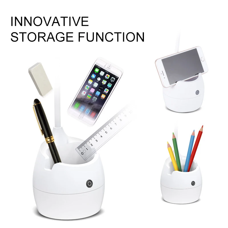 Мини USB СВЕТОДИОДНЫЙ книжная лампа для чтения настольная лампа настольная ручка держатель мобильного телефона для детей Колледж студенческого общежития обучения