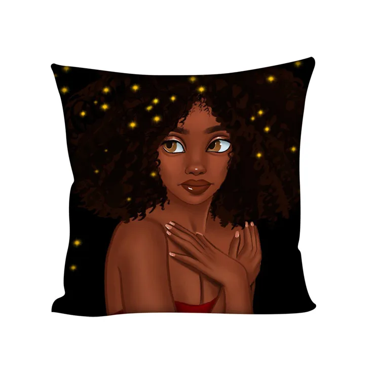 Z5153DG HUGSIDEA Африканка чехол для подушки с принтом диван художественное украшение для дома размером 45*45 см наволочка-американском стиле Дамская Подушка Чехлы - Цвет: Z5153DG