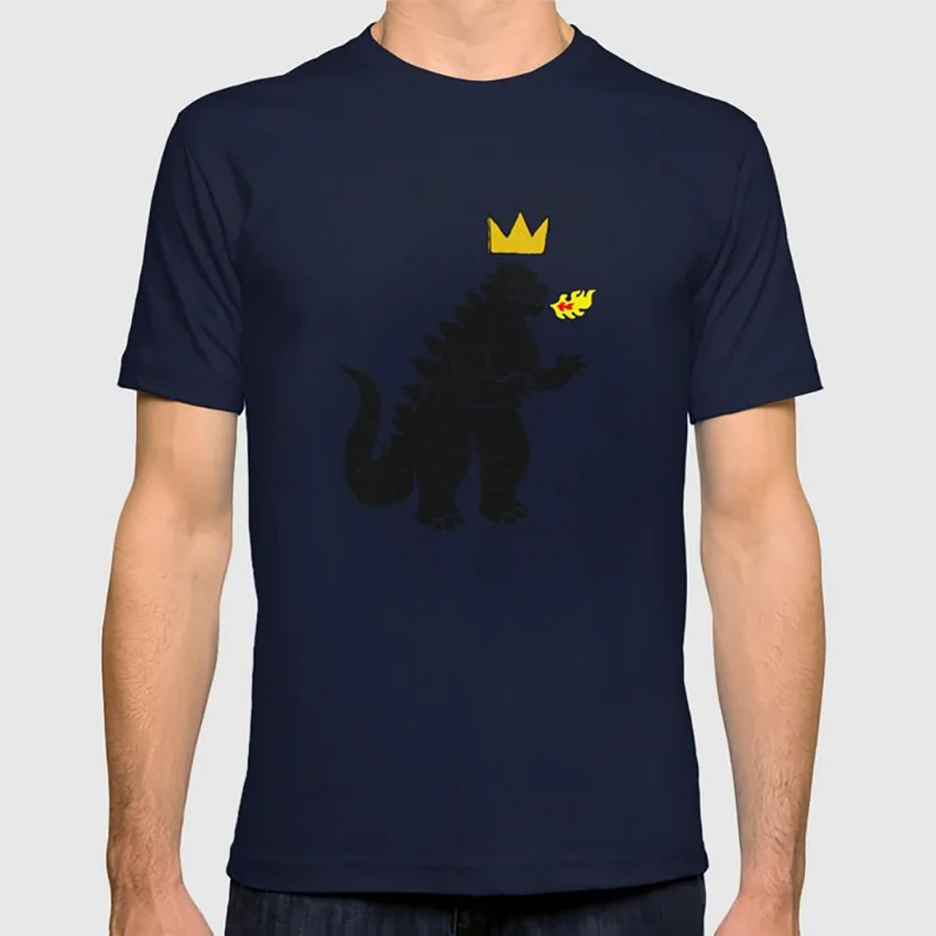 Футболка с изображением короны японского монстра Jean-Michel Basquiat Crown японский Рисунок Монстра король честолюбие великое