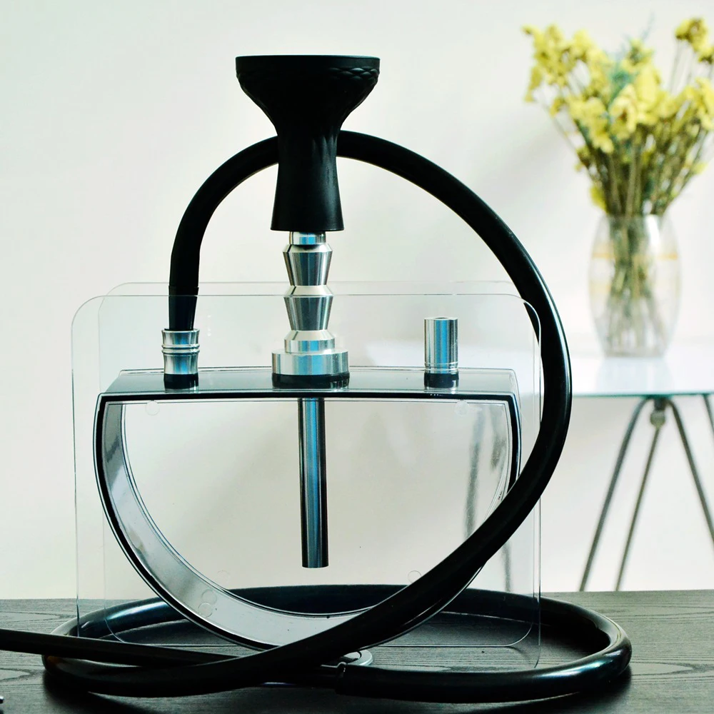 Hookah Set with Metal Charcoal Tongs Silicone Tobacco Bowl Water Pipe