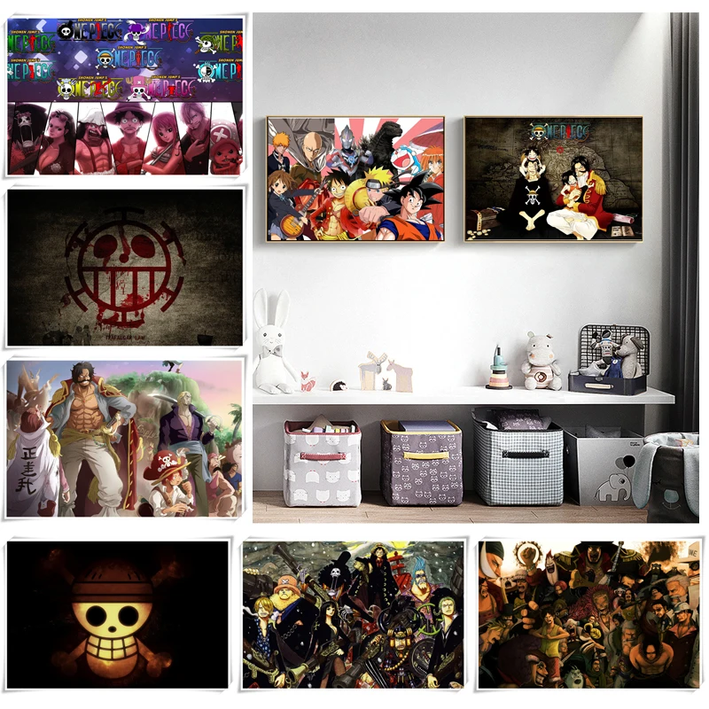 

Anime Poster One Piece Kids Room Decoration Wall Paintings For Bedroom And Wall Paintings For Bedroom Paintings By Numbers