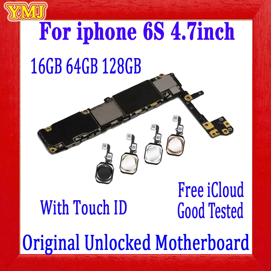 Материнская плата 16 Гб 64 128 ГБ для iphone 6S 4 7 дюйма с/без Touch ID оригинальная