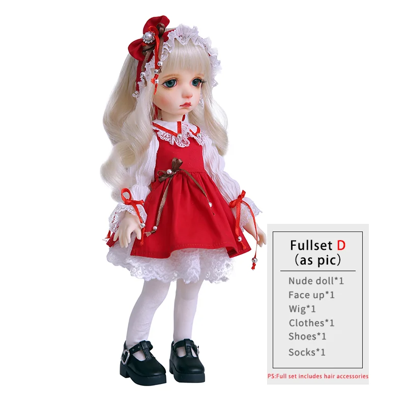 Imda 3,0 Colette открытая голова 1/6 BJD SD кукла тело девушки Мальчики смолы фигурки игрушка подарок кукла - Цвет: Fullset as Pic D