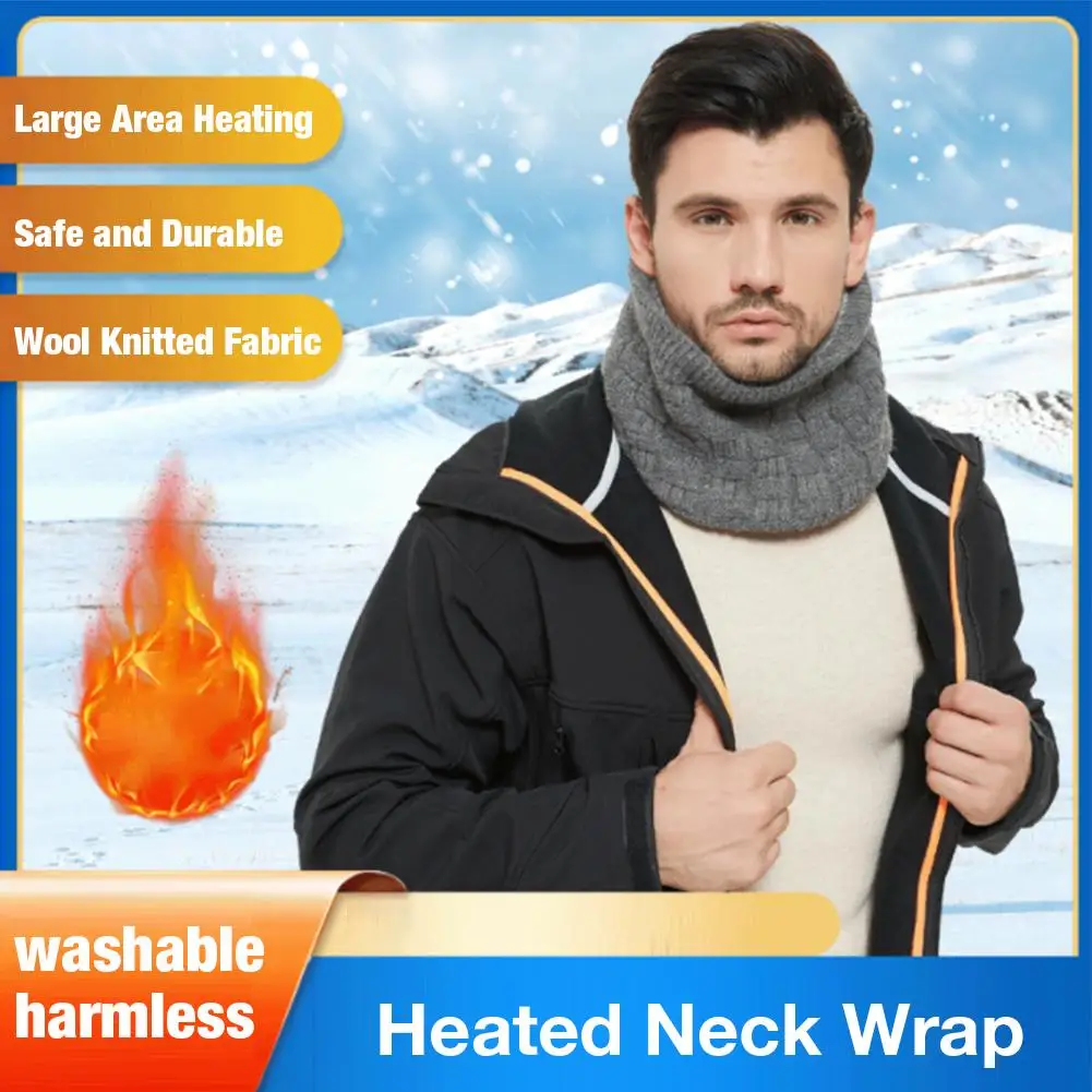 

5V 6W Electric Heated Neck Wrap Knited Warm Keeping Neck Warmer For Outdoor Activities Cycling Fishing Climbing Hiking Dropship