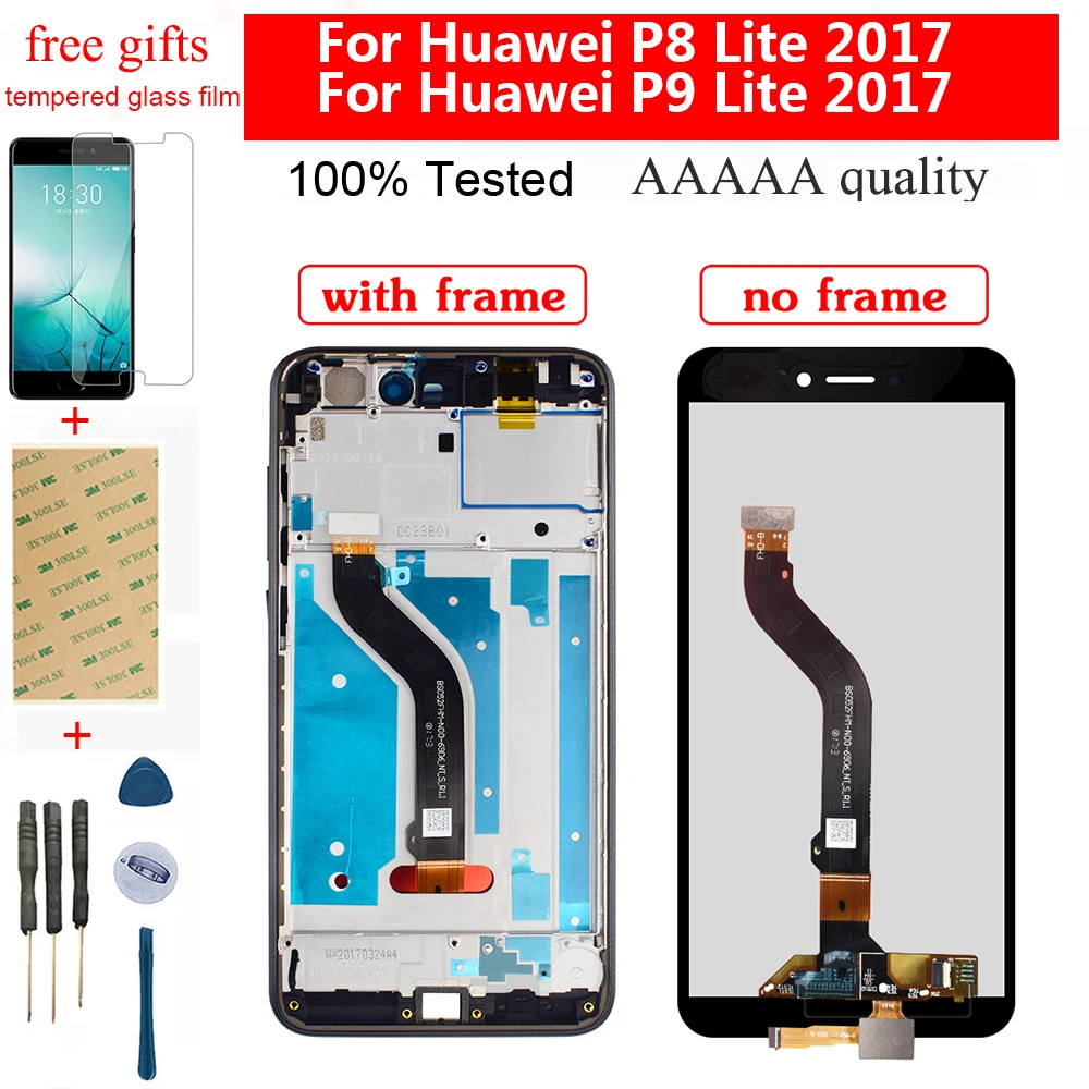 Для Huawei P8 Lite 2017 ЖК экран PRA LA1 LX1/p9 lite дисплей сенсорный датчик экрана в сборе с