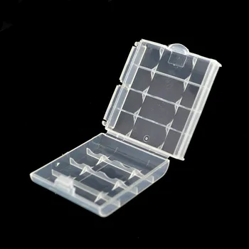 

Battery Holder Case 4 AA AAA Hard Plastic Storage Box Cover for 14500 10440 Battery