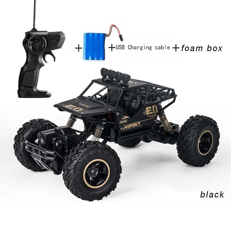 1:12 RC автомобиль 37 см 4WD электрический автомобиль Bigfoot автомобиль багги 2,4 г Радиоуправляемый автомобиль двойной мотор высокая скорость грузовик внедорожник игрушки - Цвет: 27cm black 1 battery