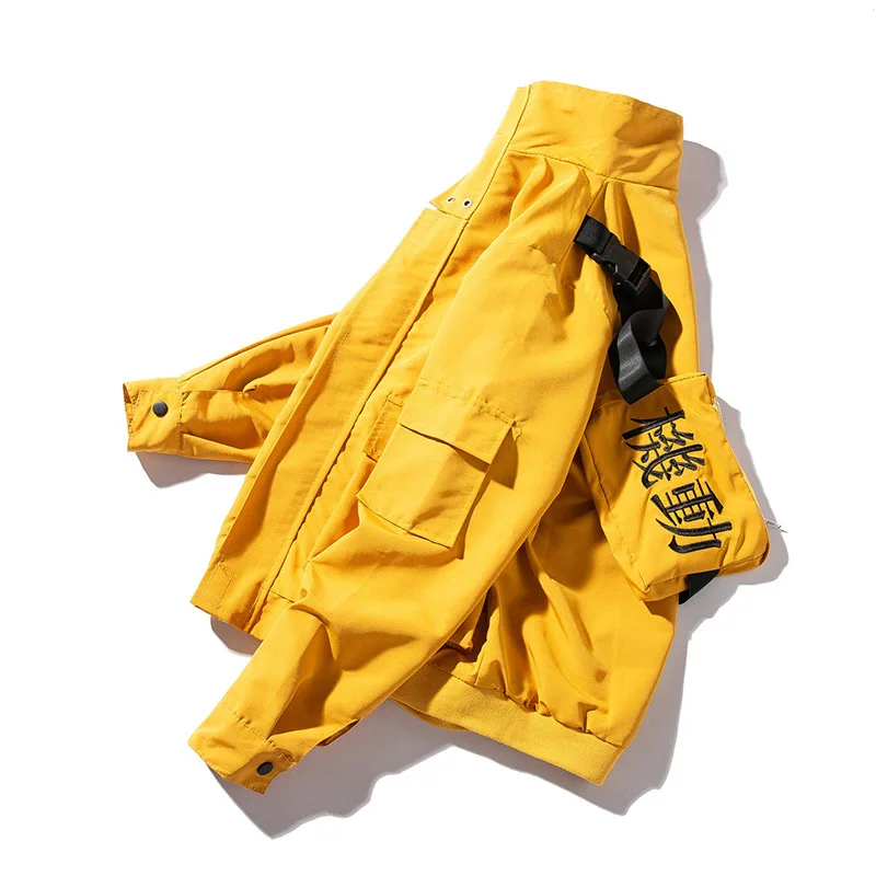 E-BAIHUI Hip Hop Jacket Patchwork Zipper Multi Pockets Jacket Satchel Harajuku HongKong Style Streetwear Vintage Track Jacket P7 E-BAIHUI Hip Hop Jacket Patchwork Zipper Multi Pockets Jacket Satchel Harajuku HongKong Style Streetwear Vintage Track Jacket P7
