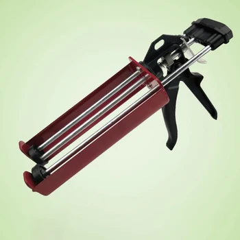 

400ml Steel Dual Component Cartridge Gun Applicator Hydraulic Manual Glue Gun Caulk Gun for Ceramic Tile Seam Home Repair