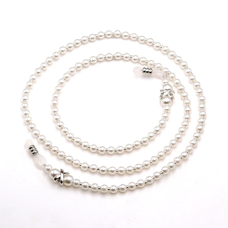 Glasses Chain Pearl Beaded Eyeglass Chains Holder Strap Cords Lanyards for Women Girls