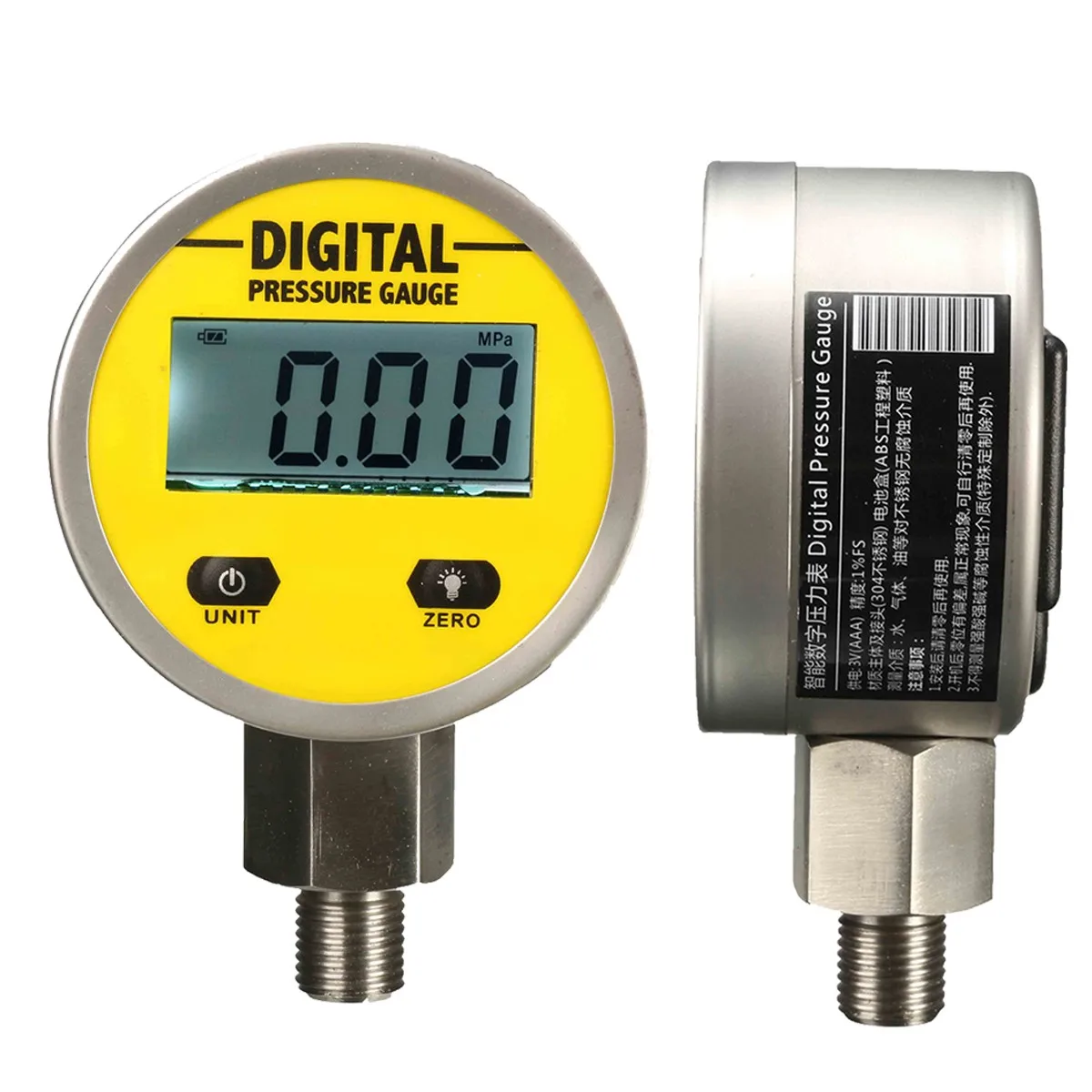 Pressure Gauges Digital Display Oil Pressure Hydraulic Pressure Test Meter 3v 25 Pressure Gauges Digital Display Oil Pressure Hydraulic Pressure Test Meter 3v 25