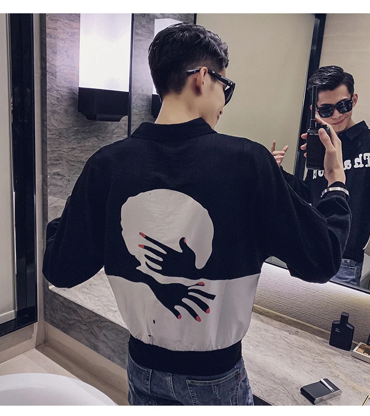 Модные заклепки дизайн Для мужчин рубашка Осень Новый 2019 Solid Slim Fit смокинг рубашки с длинным рукавом платье в Корейском стиле рубашка