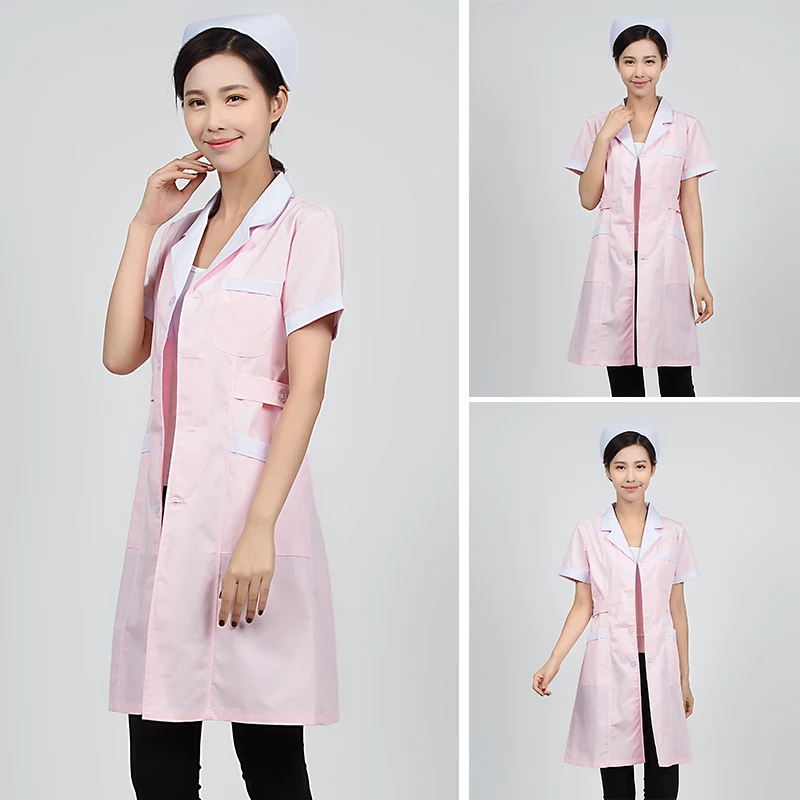 Новая розовая медицинская форма медсестры лабораторное белое пальто аптека красота больница клиника рабочая одежда униформа для женщин медицинская одежда