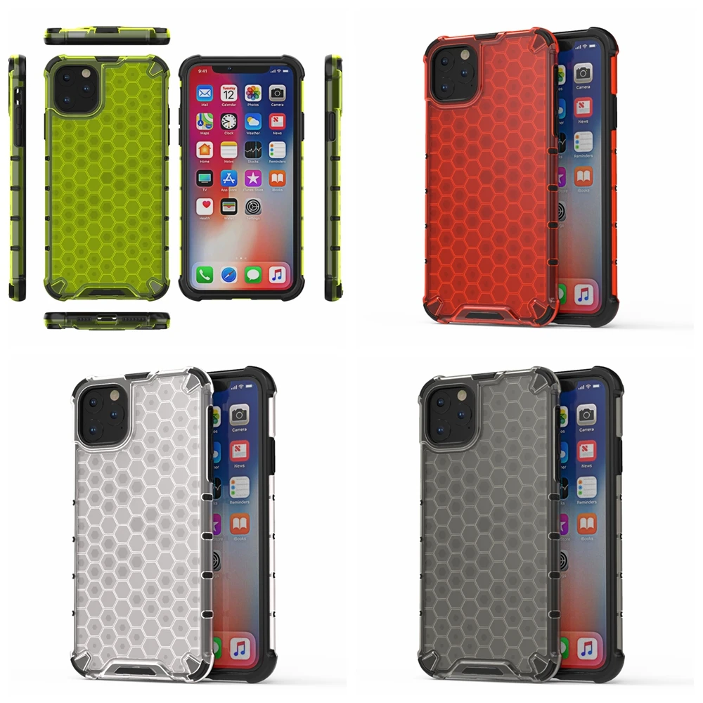New 2019 Shockproof for iPhone 11 Clear Case 11pro Max TPU PC 2 in 1 Transparent Mobile Cover Xr 7 8 6s Plus Phone Funda |